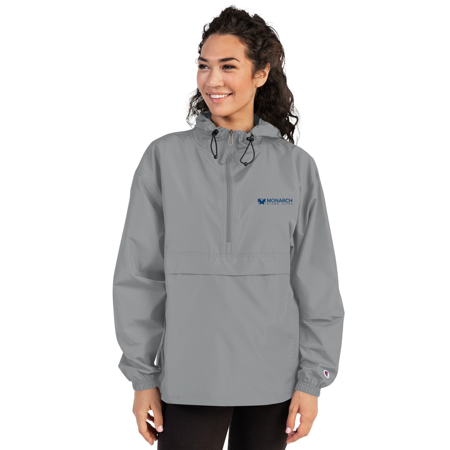 Monarch Logo - Grey Embroidered Champion Packable Jacket