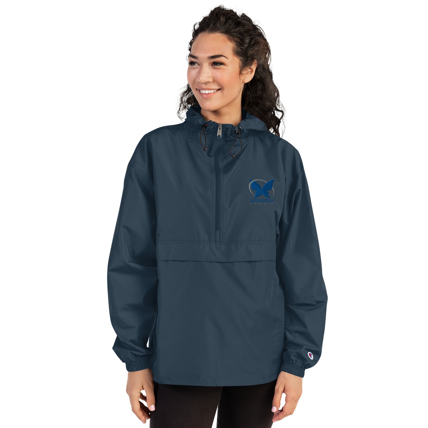Monarch Logo - Navy Embroidered Champion Packable Jacket